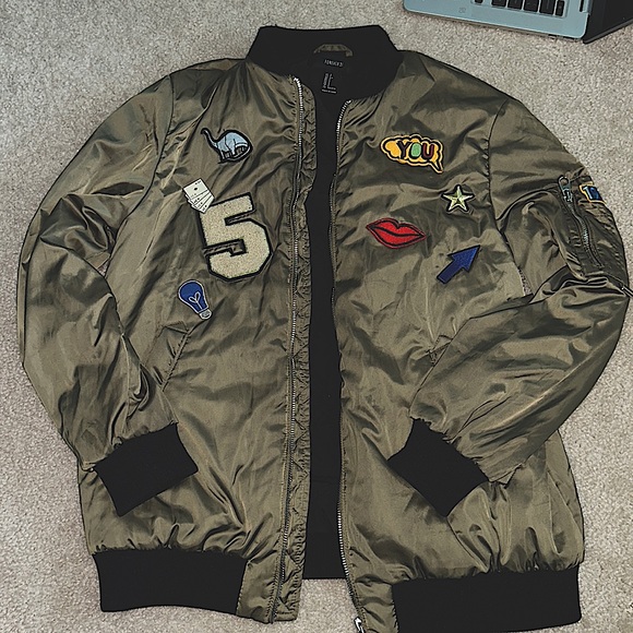 Detailed Bomber Jacket from Forever 21 - Picture 1 of 6